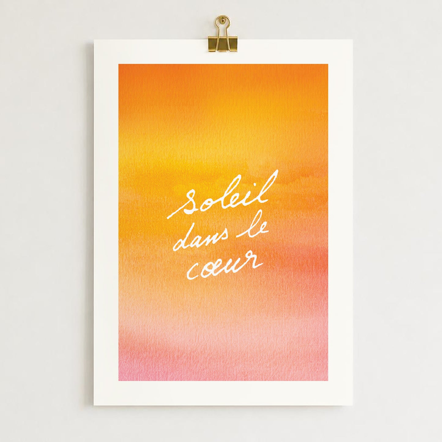 Affiche "Soleil dans le coeur"