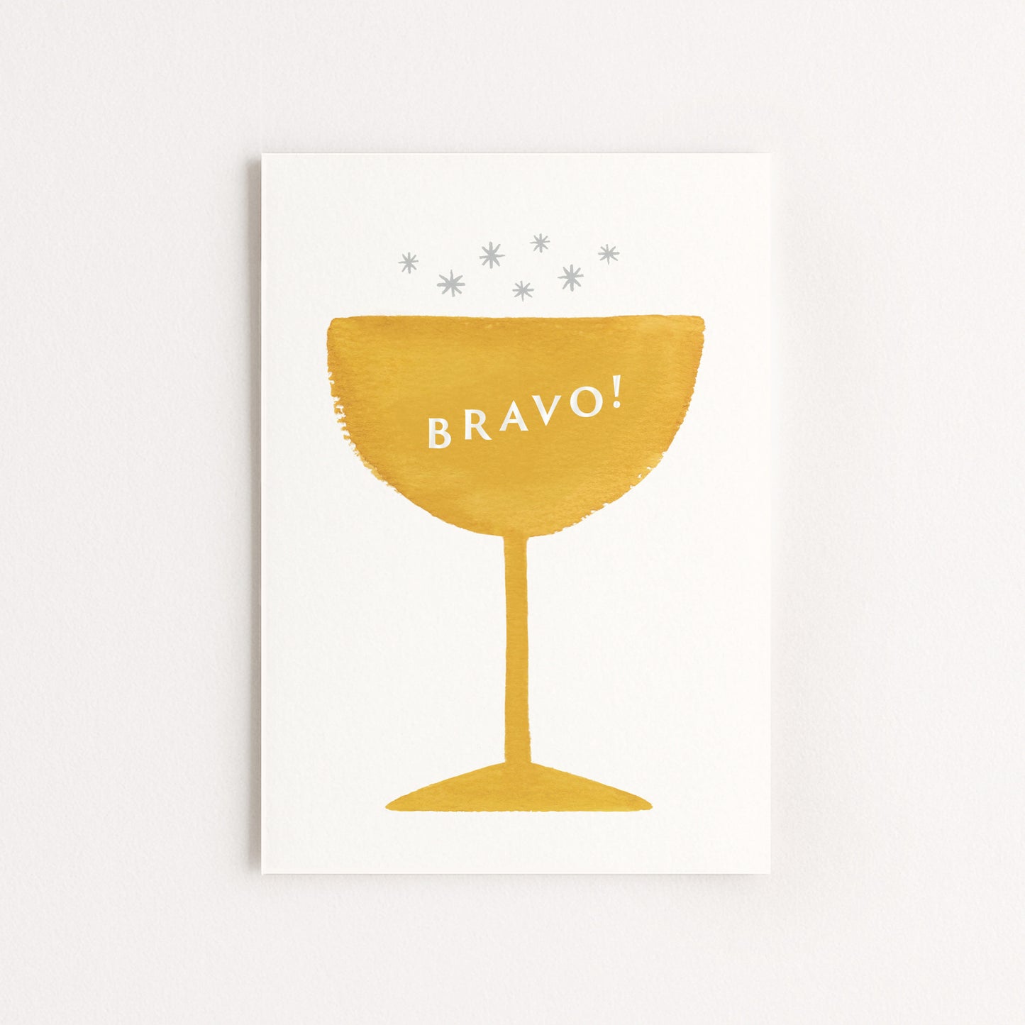 Carte d'art Champagne "Bravo"