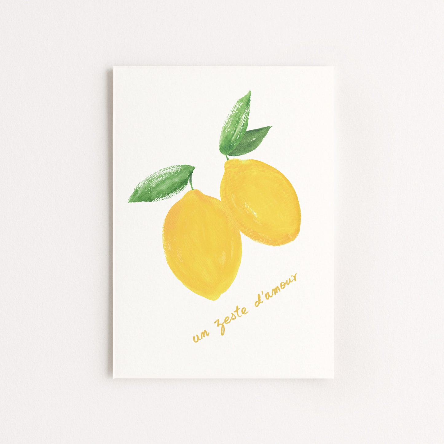 Carte d'art "Un zeste d'amour"