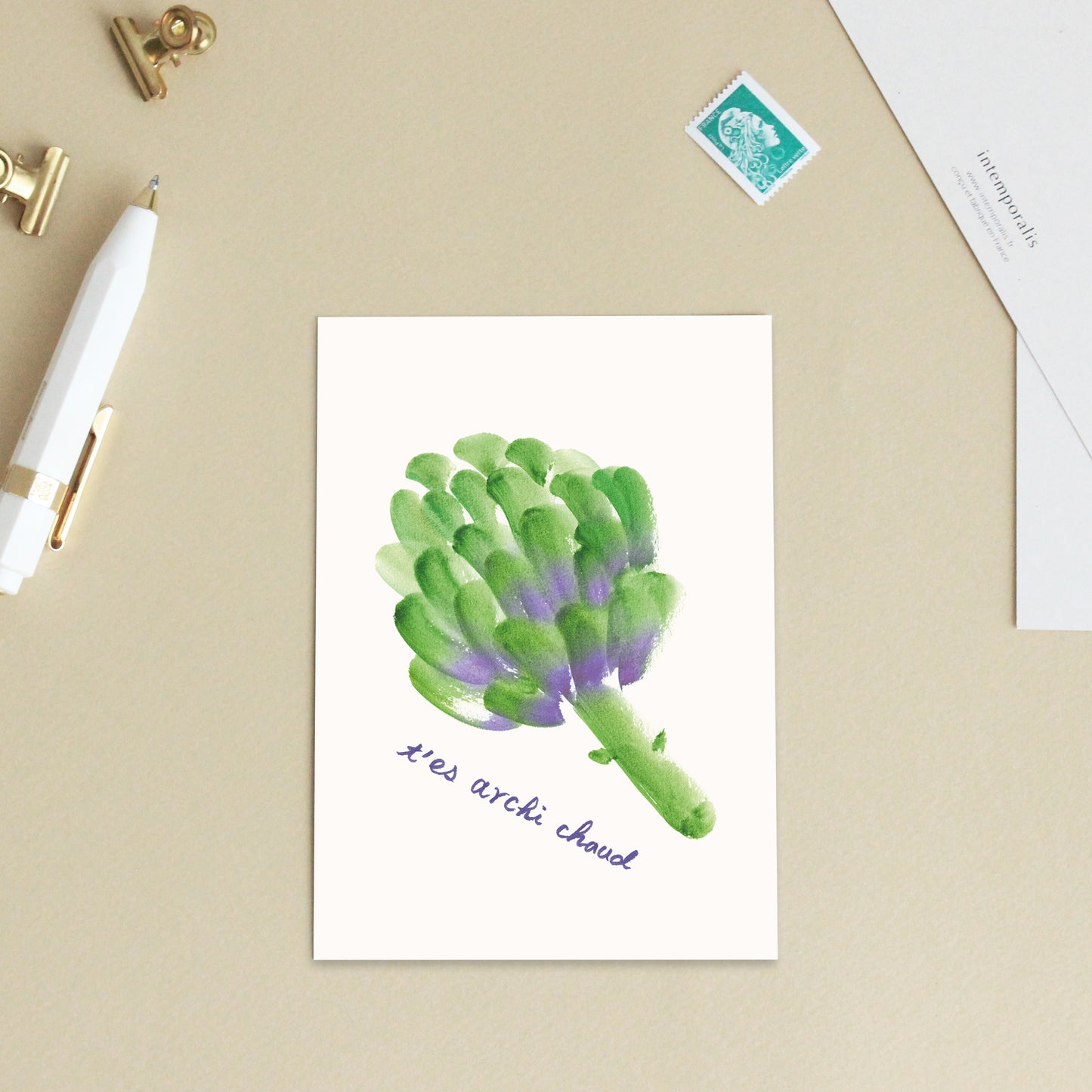 Lot de 6 cartes d'art - Collection Fruits Légumes