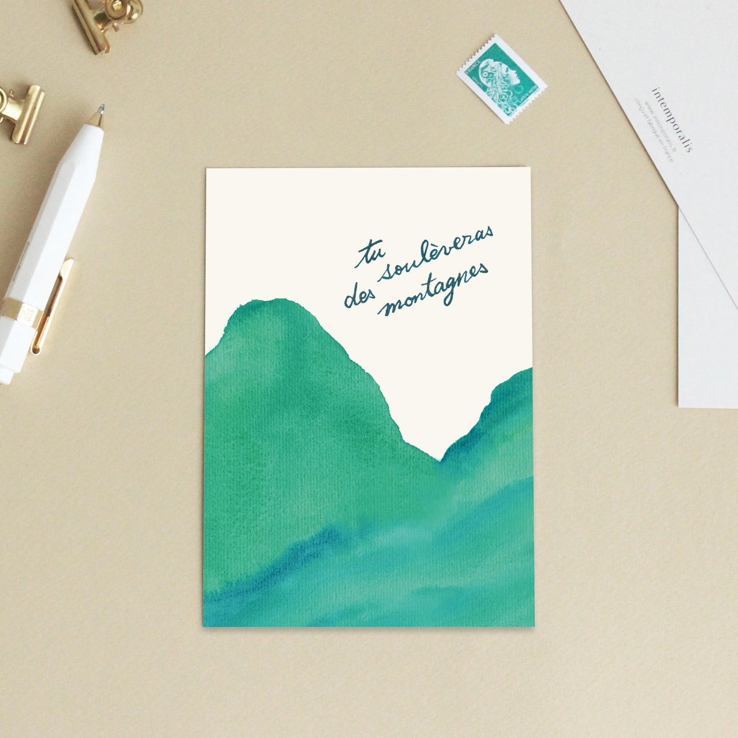 Carte d'art "Tu soulèveras des montagnes"