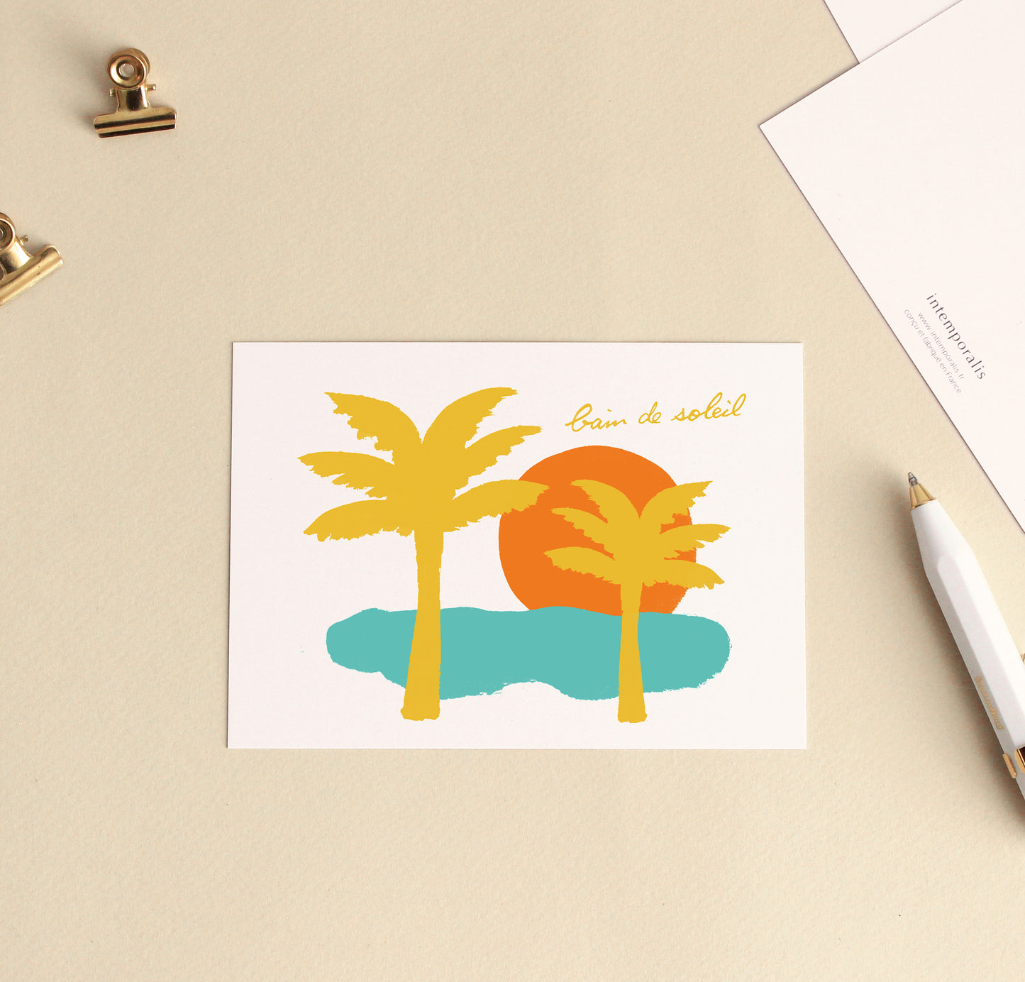 Carte d'art "Bain de soleil"