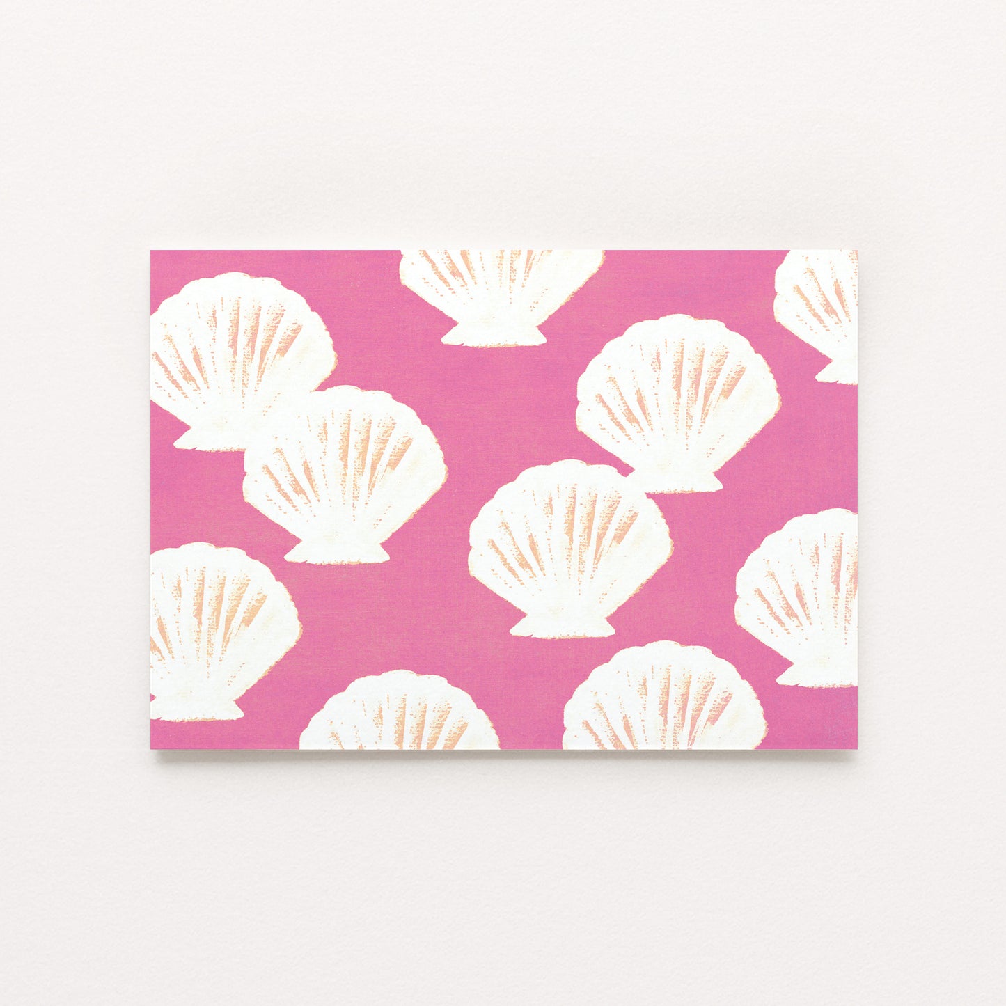 Carte d'art Motif Coquillage - Rose