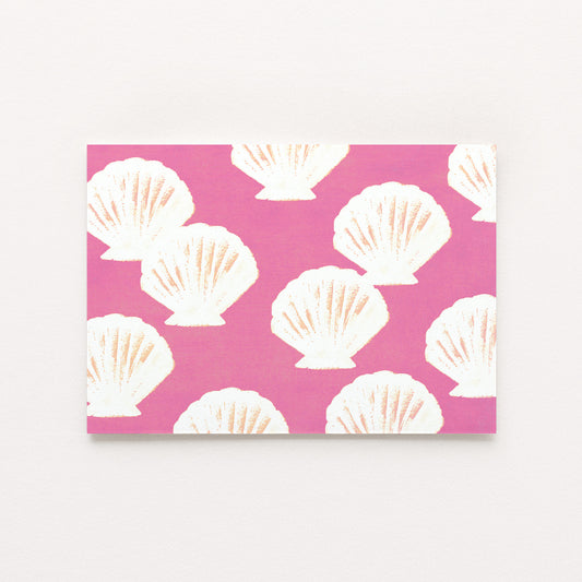Carte d'art Motif Coquillage - Rose