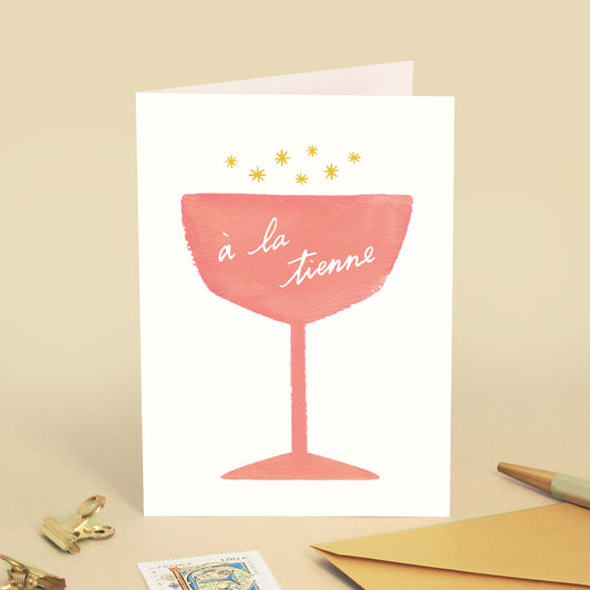 Carte de vœux Champagne "A la tienne"