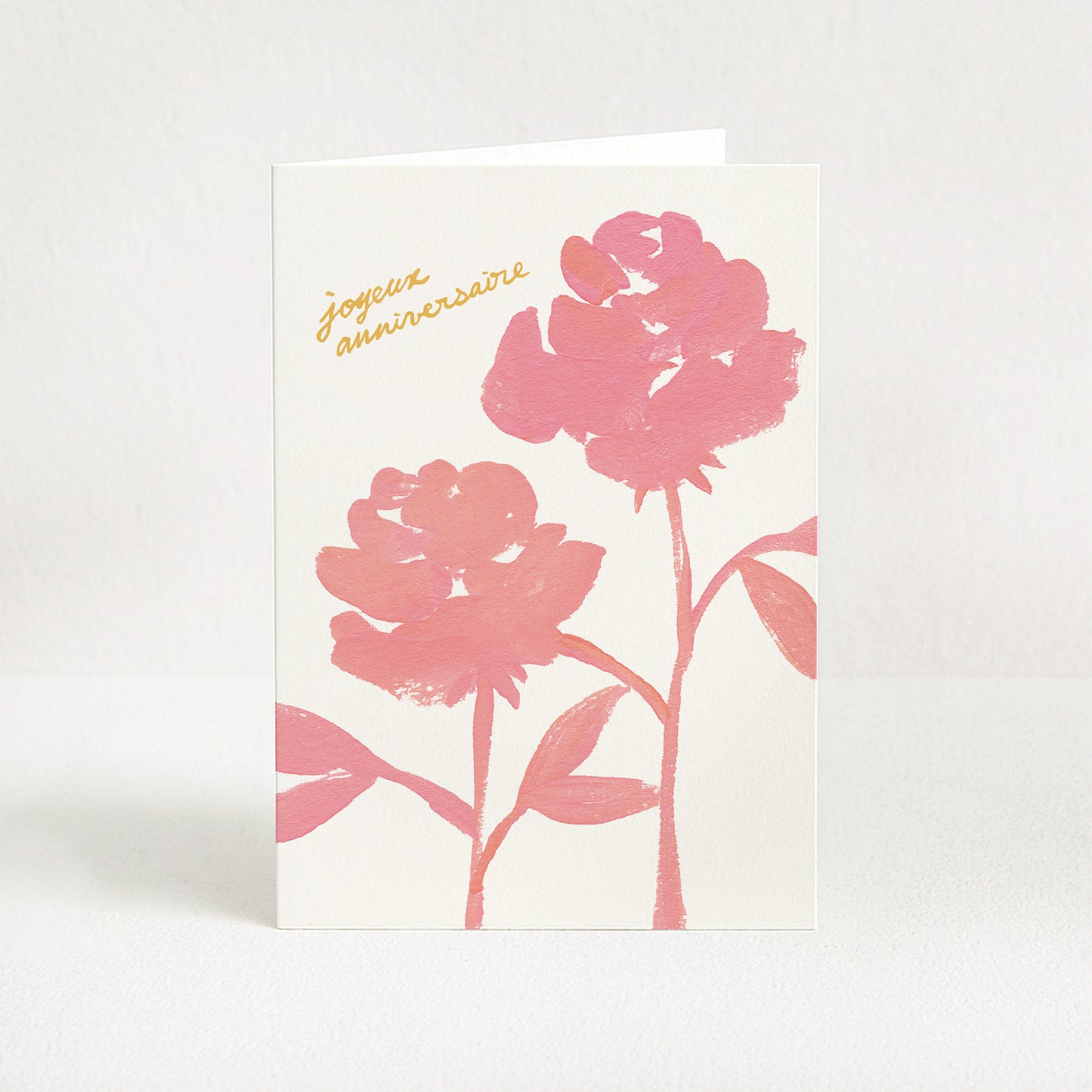 Carte de vœux "Je pense à toi" - Rose