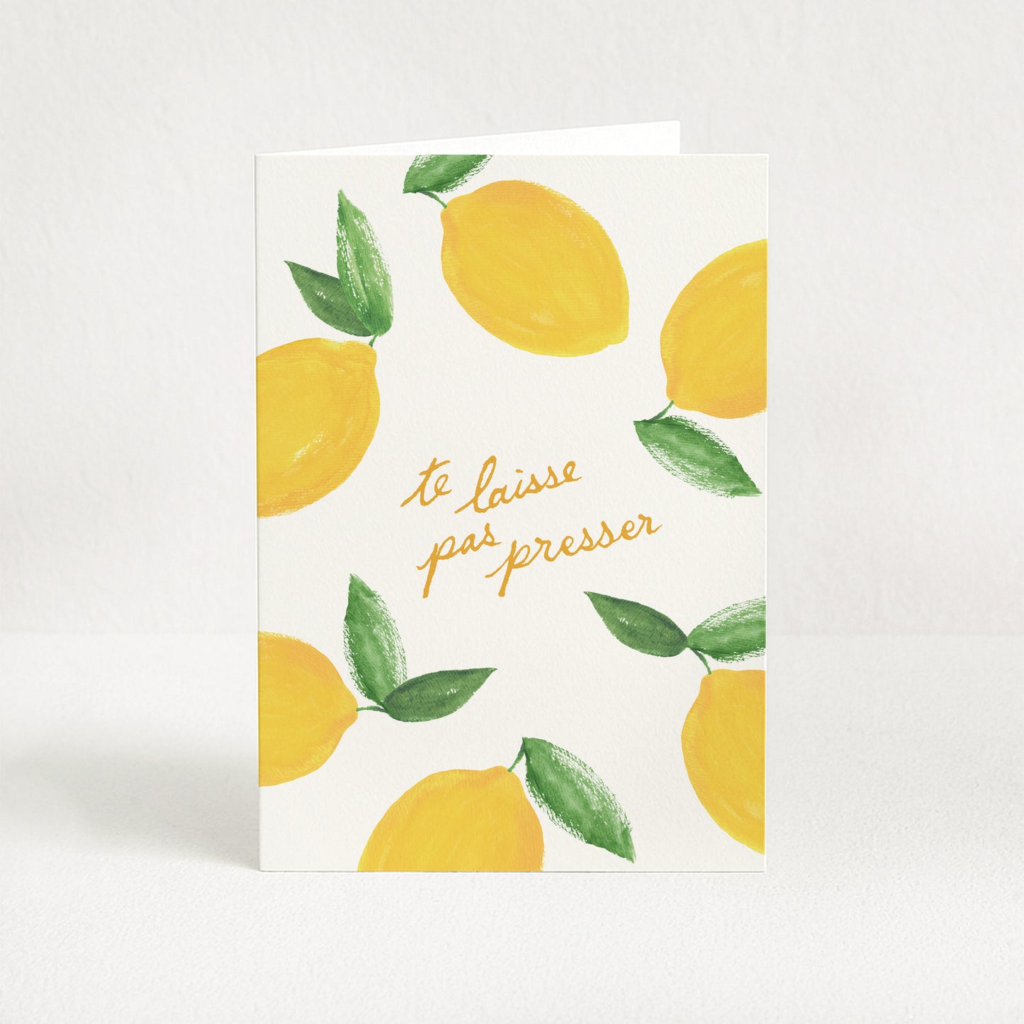 Carte de vœux Citrons "Te laisse pas presser"