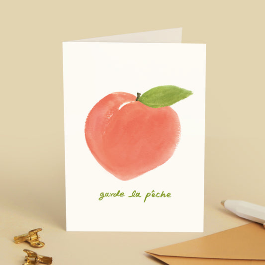 Carte de vœux "Garde la pêche"