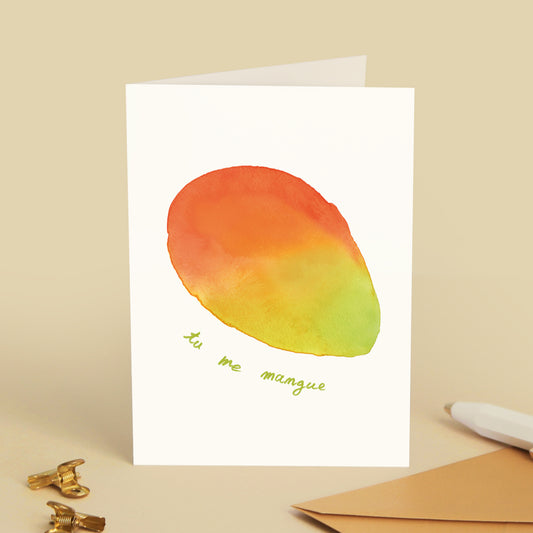 Carte de vœux "Tu me mangue"