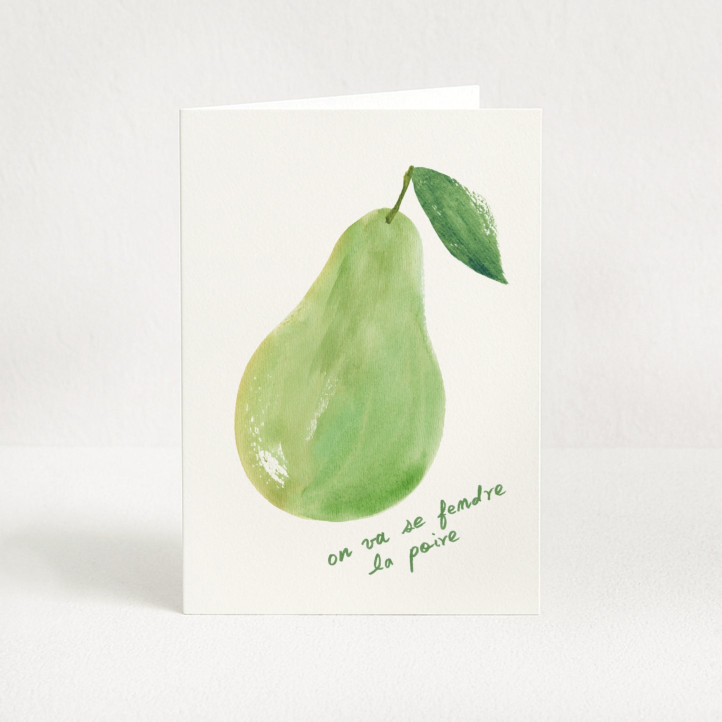 Carte de vœux Poire "On va se fendre la poire !"
