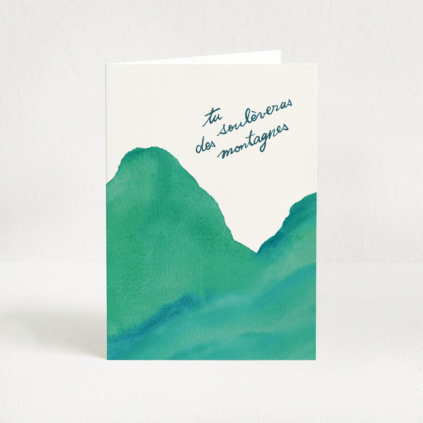 Carte de vœux "Tu soulèveras des montagnes"