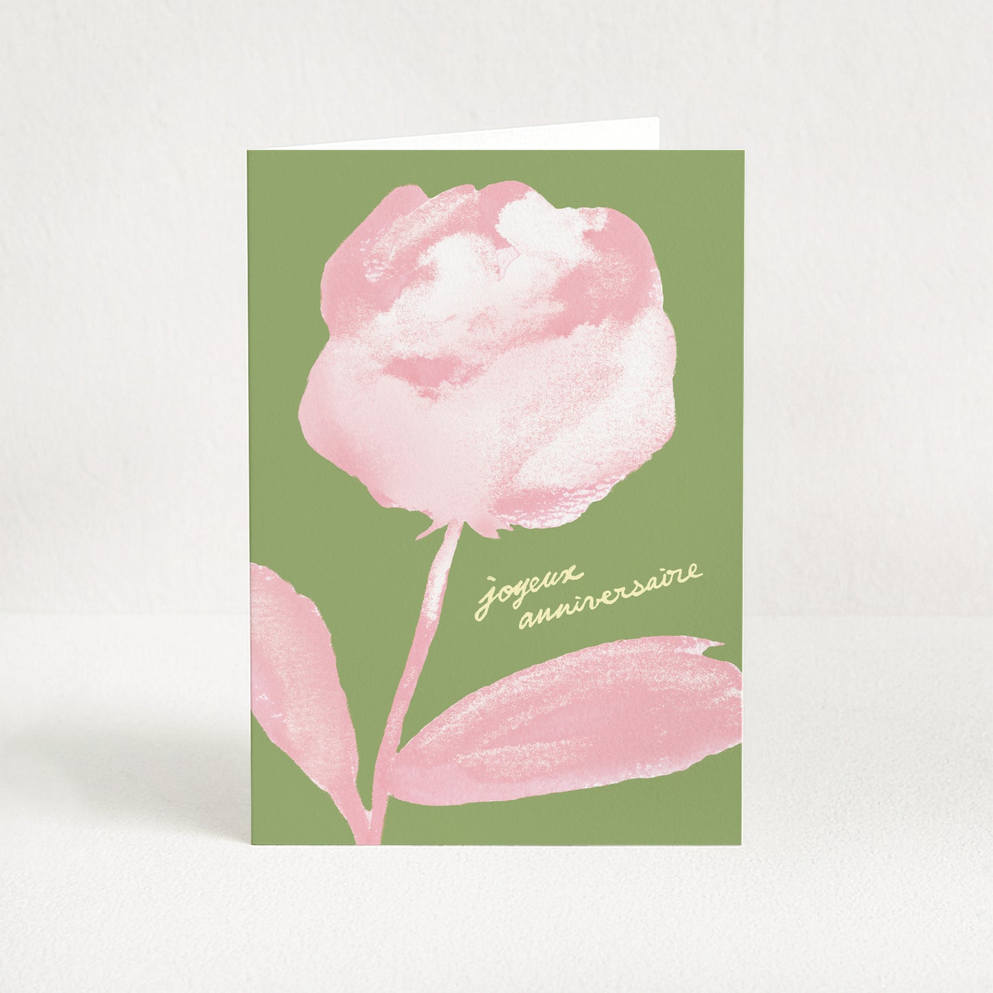 Carte de vœux Pivoine "Joyeux anniversaire"