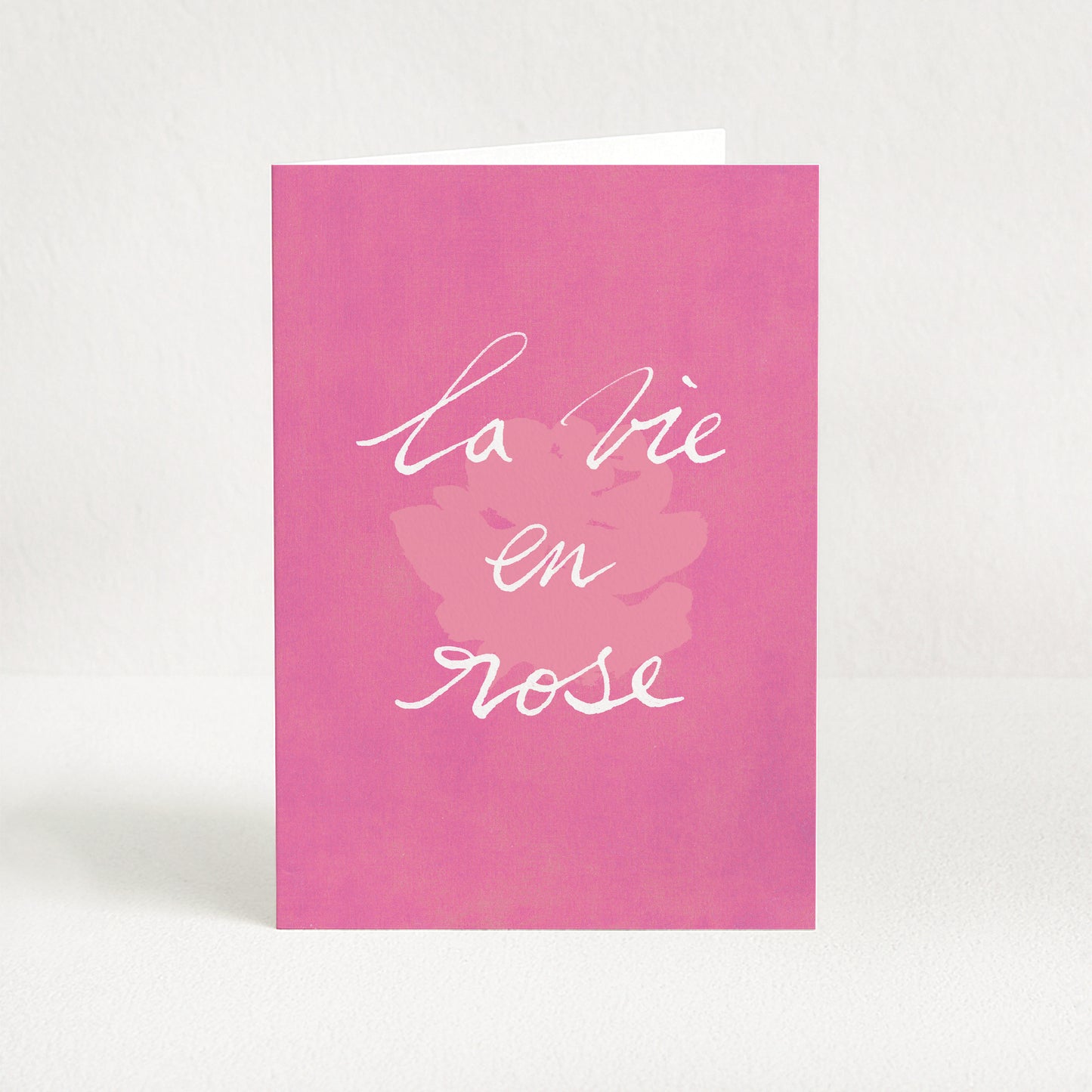 Carte de vœux "La vie en rose"
