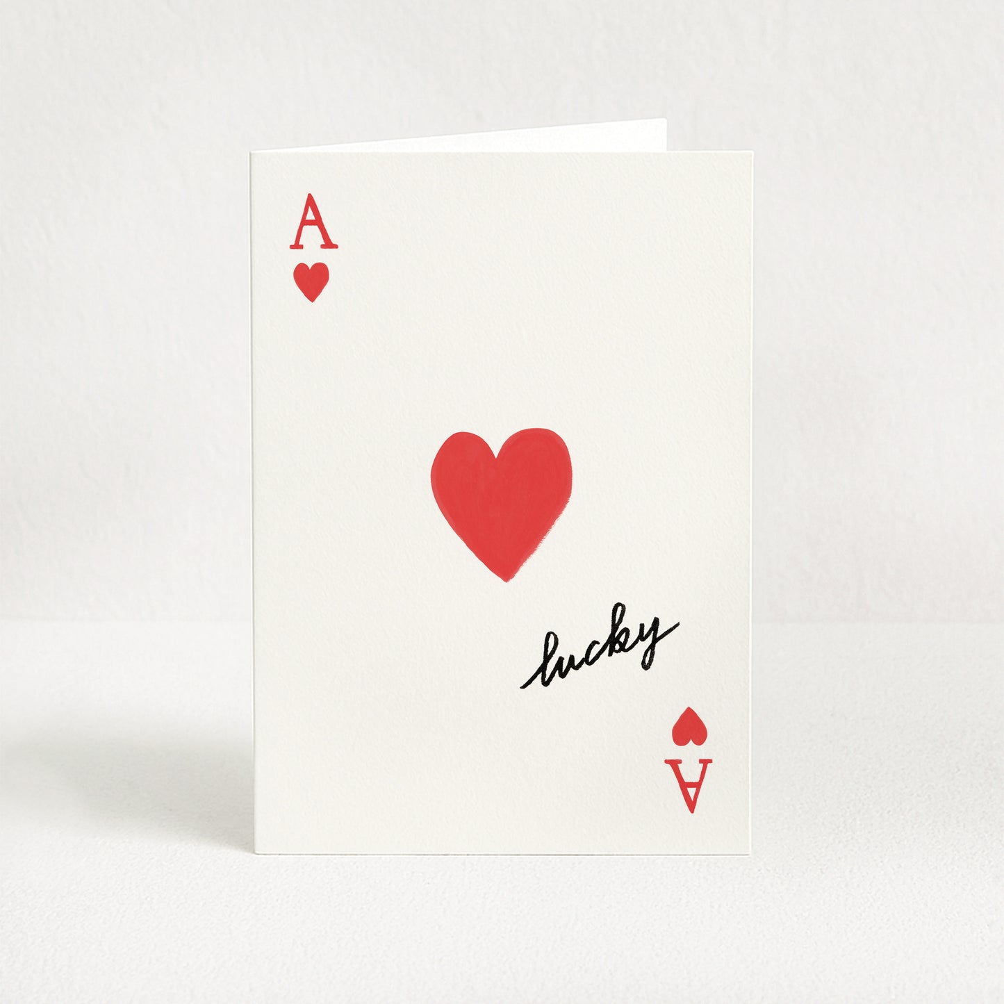 Carte de vœux As de coeur "Lucky"