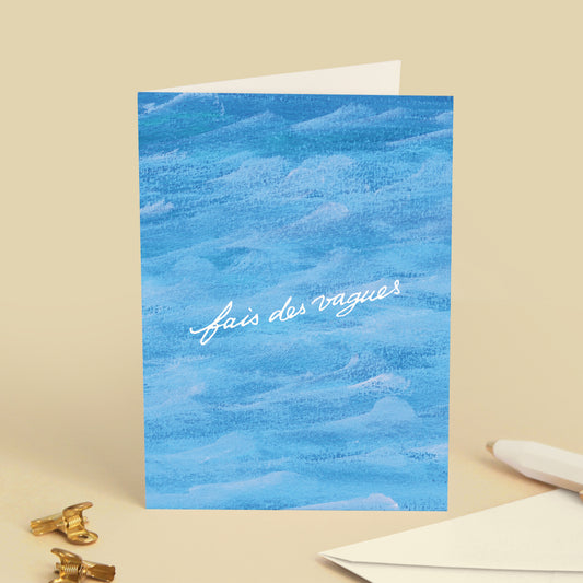 Carte de vœux "Fais des vagues"