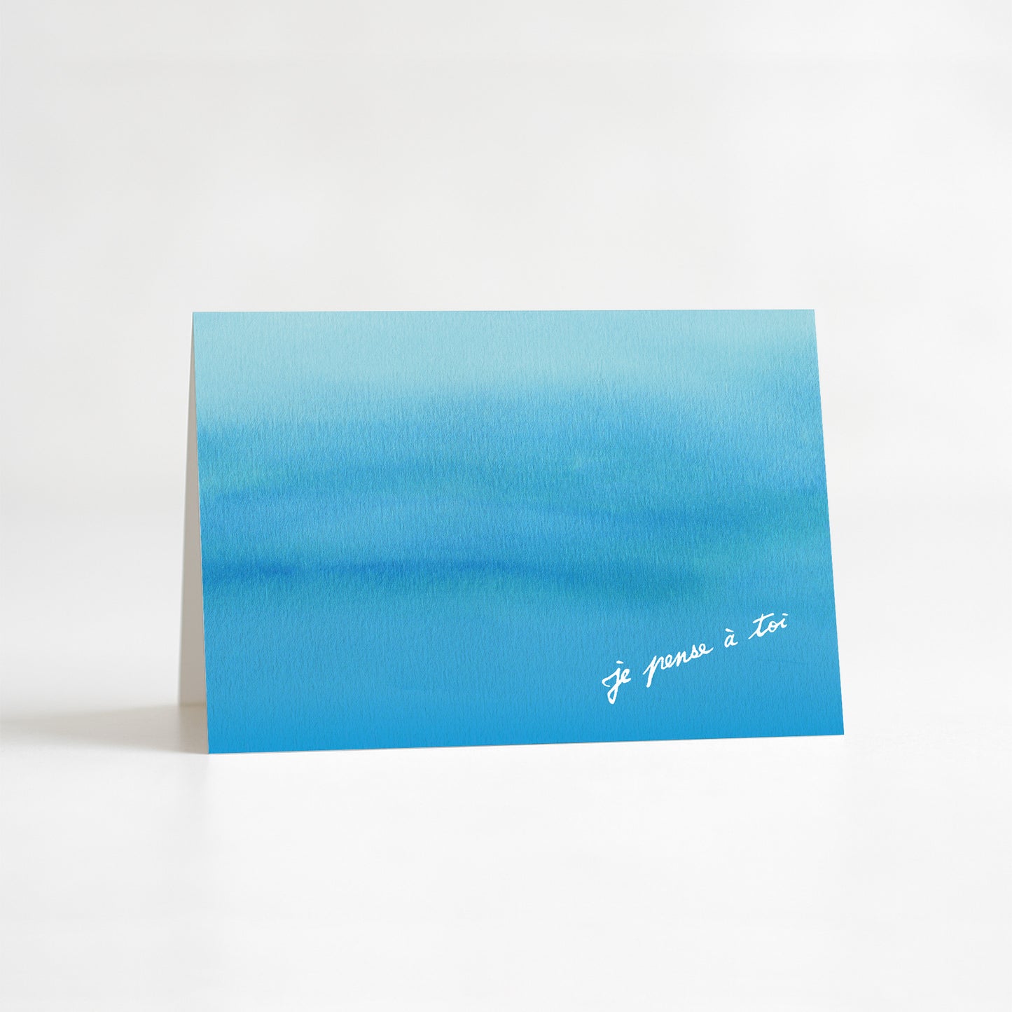 Carte de vœux Océan "Je pense à toi"