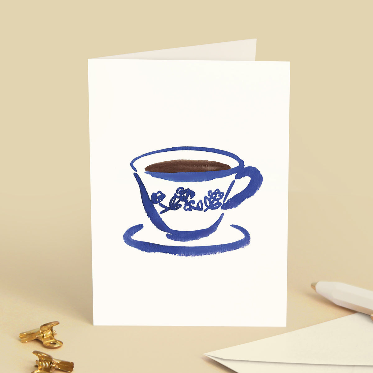 Carte de vœux Tasse