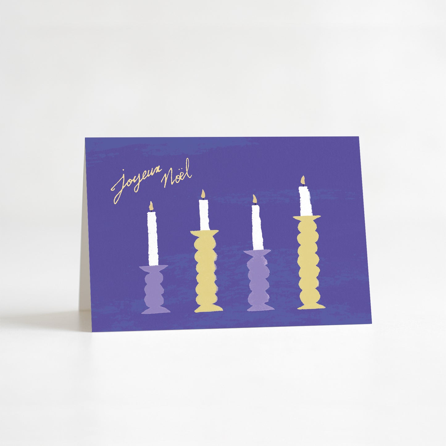 Carte de vœux Bougies "Joyeux Noël"
