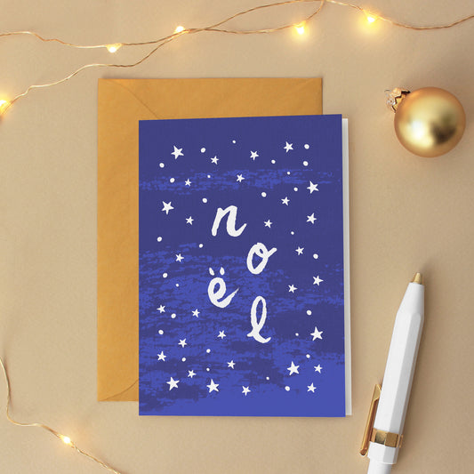 Carte de vœux "Noël" Typographie