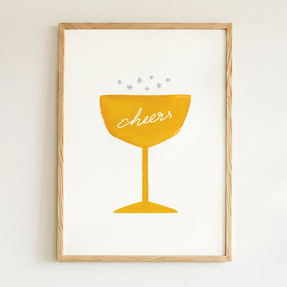 Affiche Champagne "Cheers"