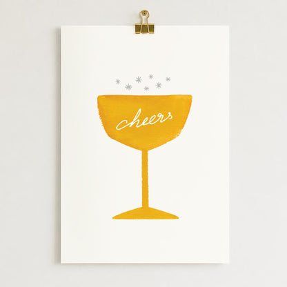 Affiche Champagne "Cheers"