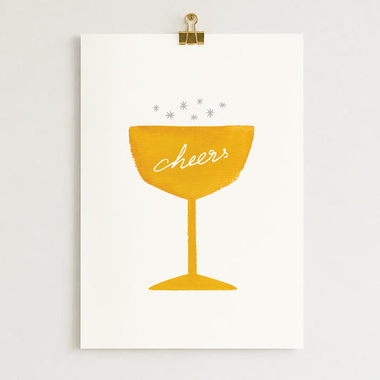 Affiche Champagne "Cheers"