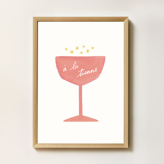 Affiche Champagne "A la tienne"