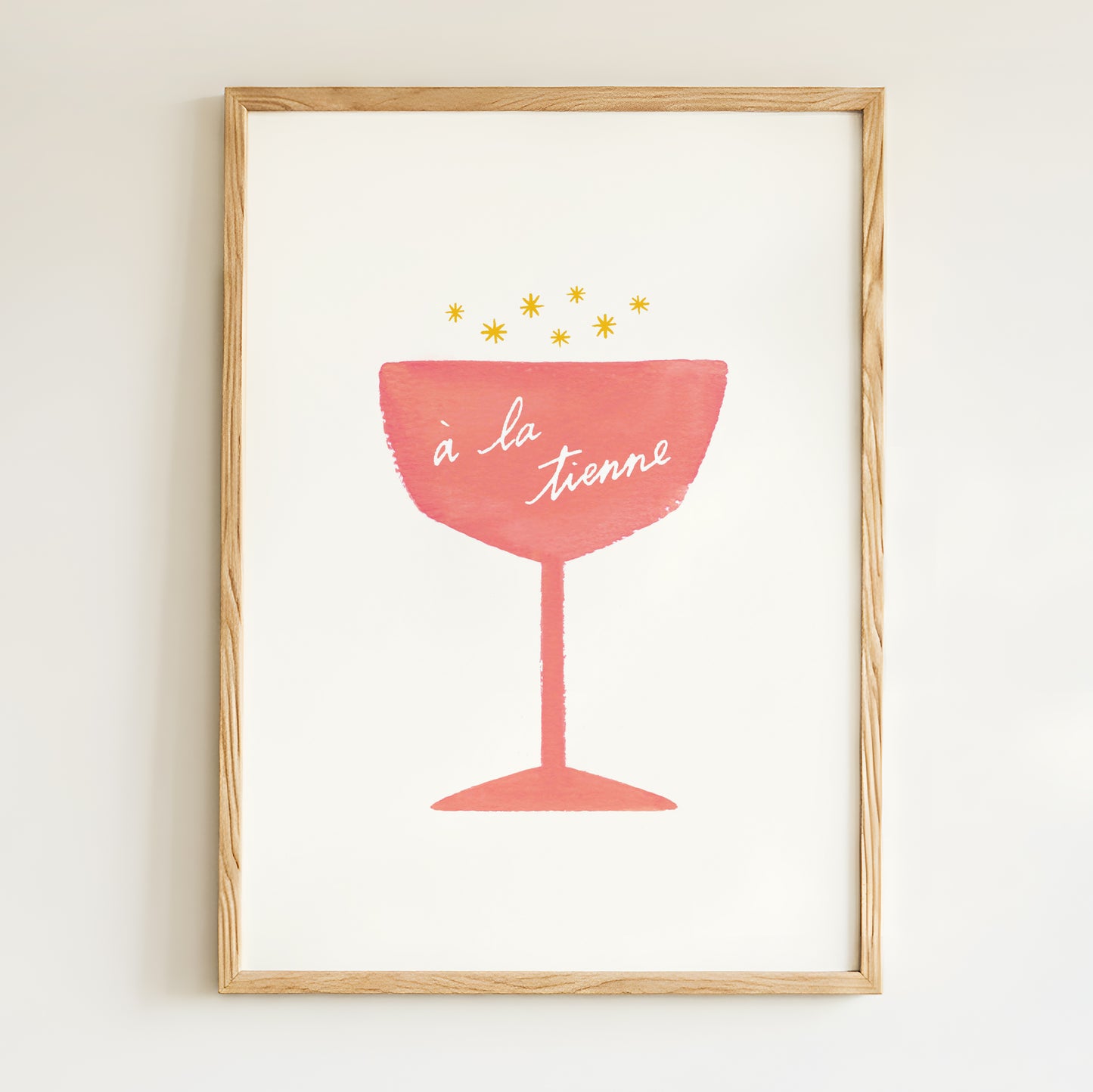 Affiche Champagne "A la tienne"