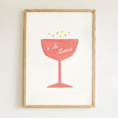 Affiche Champagne "A la tienne"