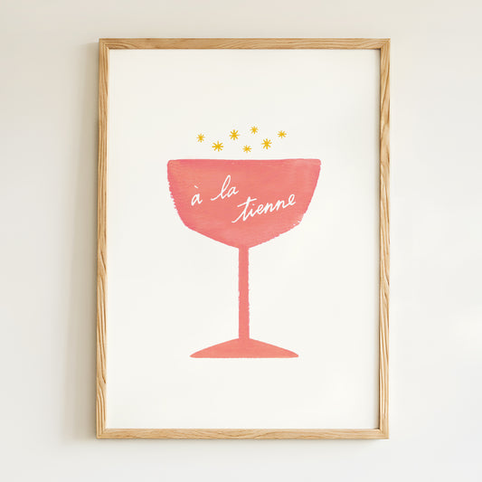 Affiche Champagne "A la tienne"