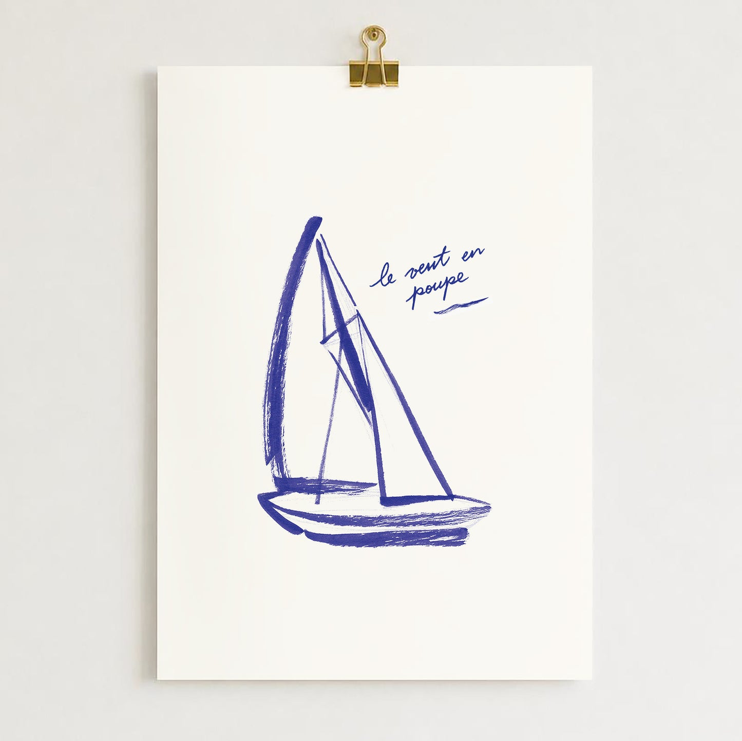 Affiche Voilier "Le vent en poupe"