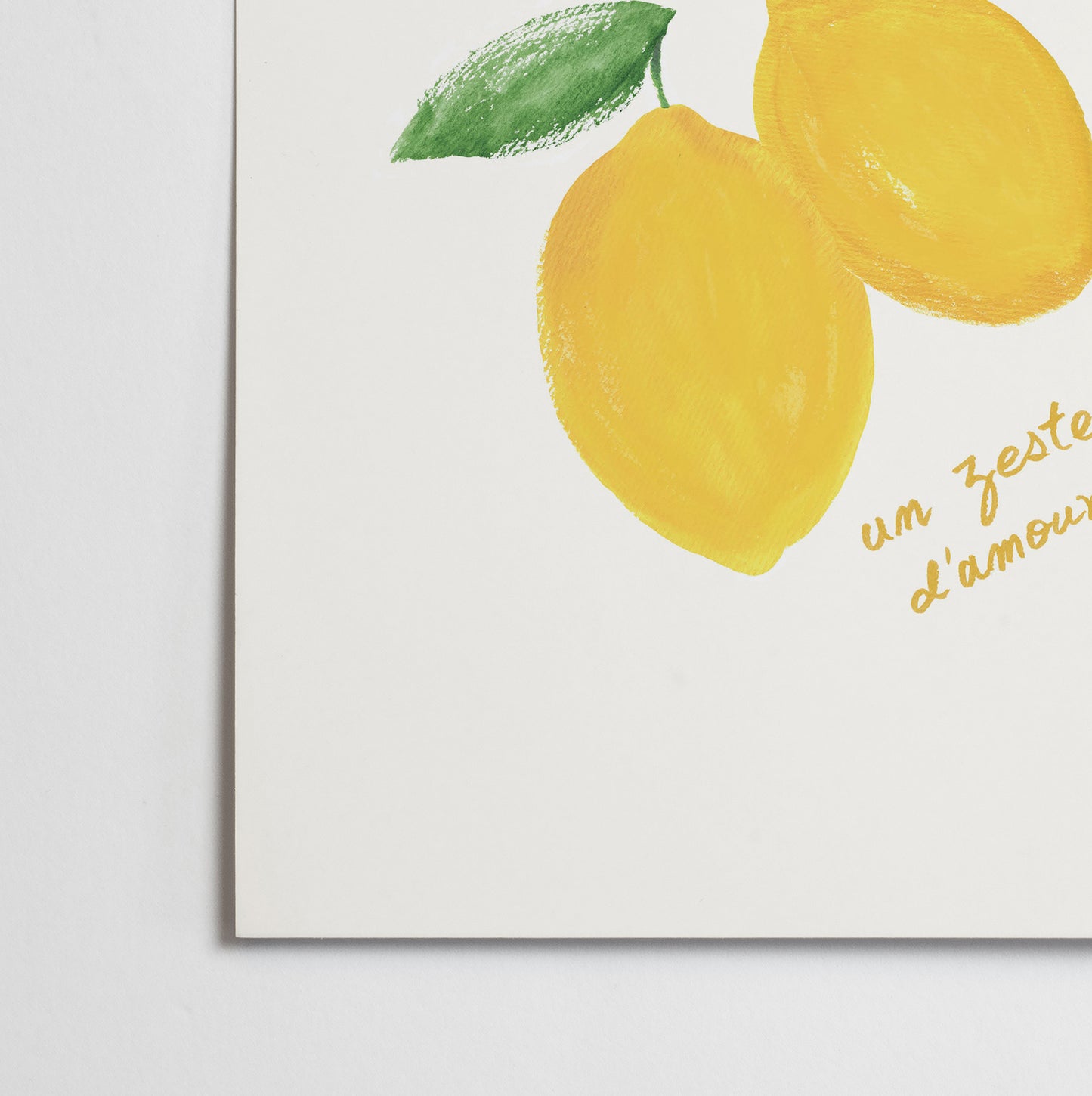 Affiche Citron "Un zeste d'amour"