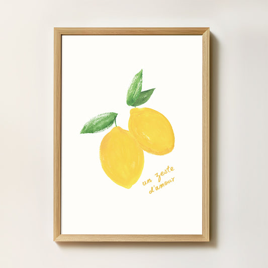 Affiche Citron "Un zeste d'amour"