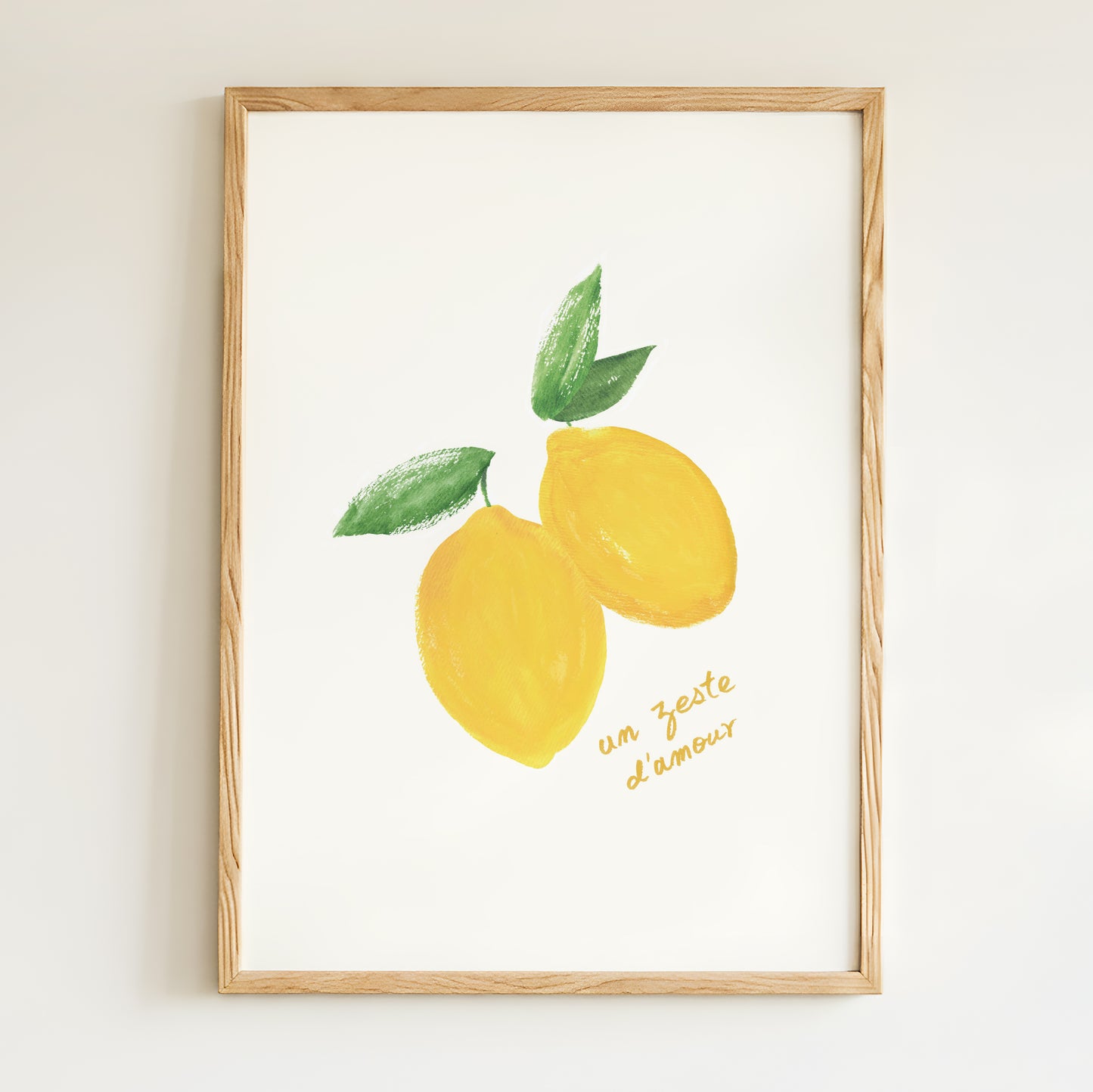 Affiche Citron "Un zeste d'amour"