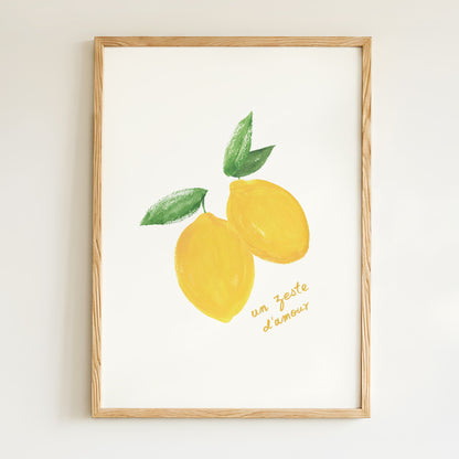 Affiche Citron "Un zeste d'amour"