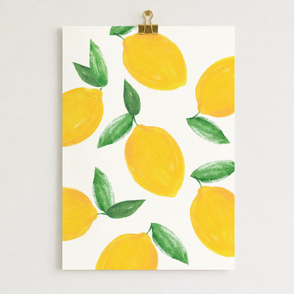 Affiche Motif Citrons