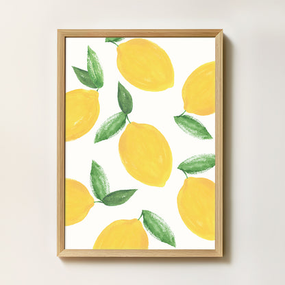 Affiche Motif Citrons