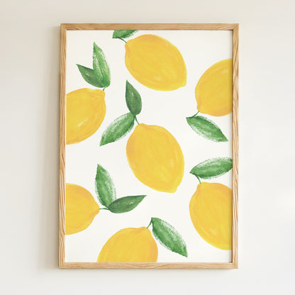 Affiche Motif Citrons