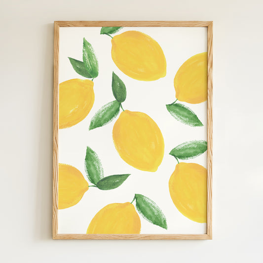 Affiche Motif Citrons