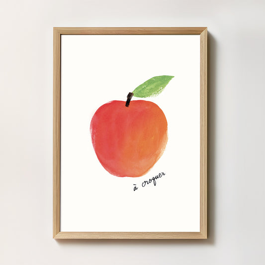 Affiche Pomme "A croquer"