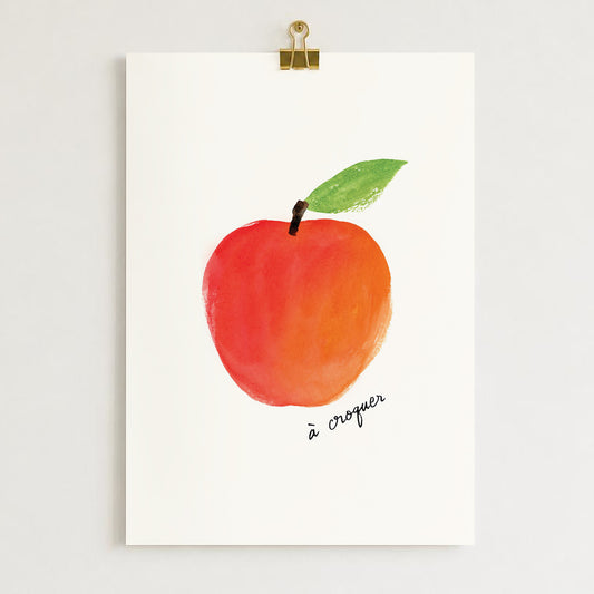 Affiche Pomme "A croquer"