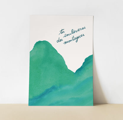 Affiche "Tu soulèveras des montagnes"