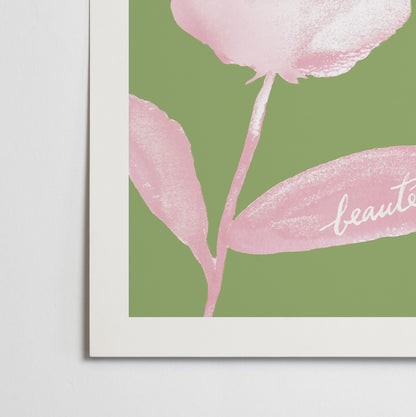 Affiche Pivoine "Beauté"