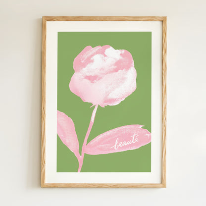Affiche Pivoine "Beauté"