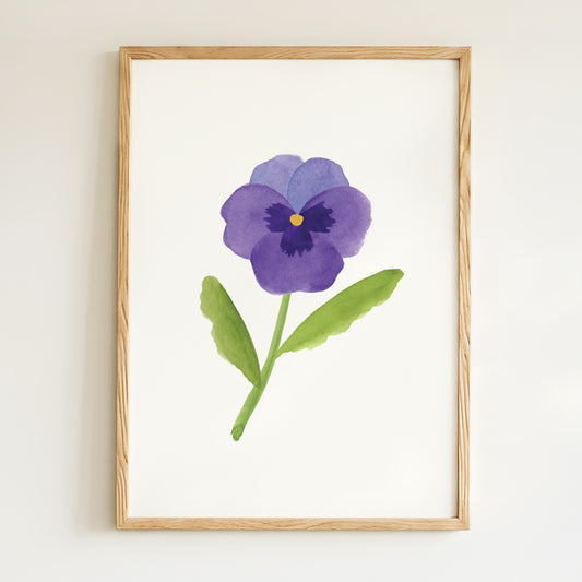 Affiche Fleur Pensée