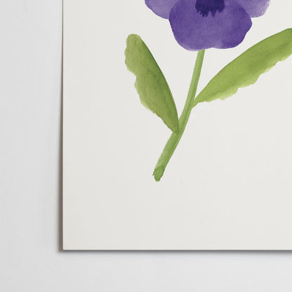 Affiche Fleur Pensée