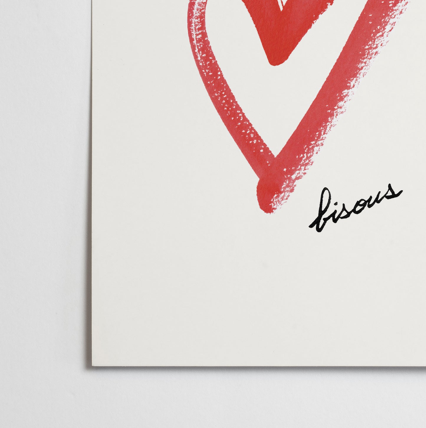 Affiche Coeur "Bisous"