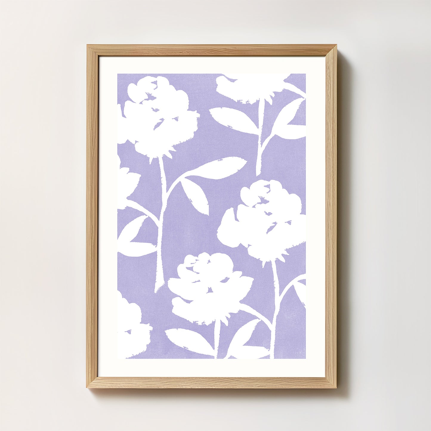 Affiche Motif Roses - Violet