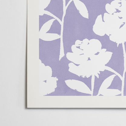 Affiche Motif Roses - Violet