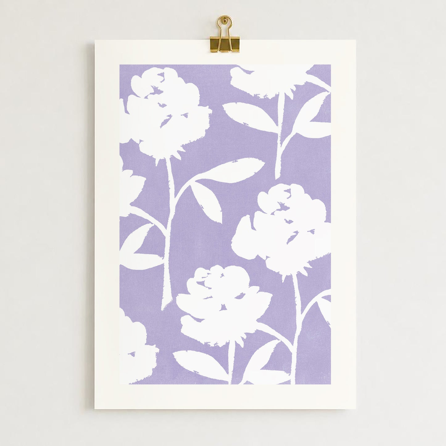 Affiche Motif Roses - Violet